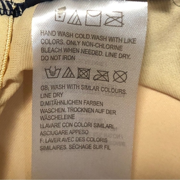 NWT - PERONA - Solid Blue Tank Style Modest V-Neck One-Piece Swimsuit - Size 14 - Picture 8 of 11